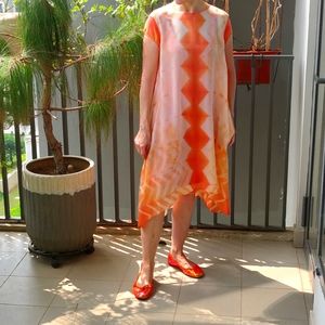 Anita Dongre Orange Silk Modal Dress